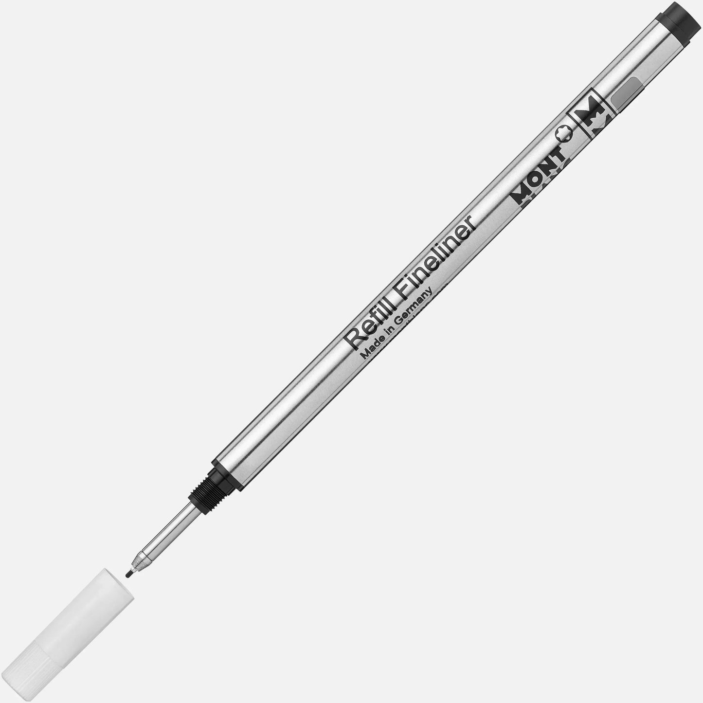 Refill montblanc mistery black fineliner in metallo argento con punta media per scrittura precisa montblanc eccetto roller