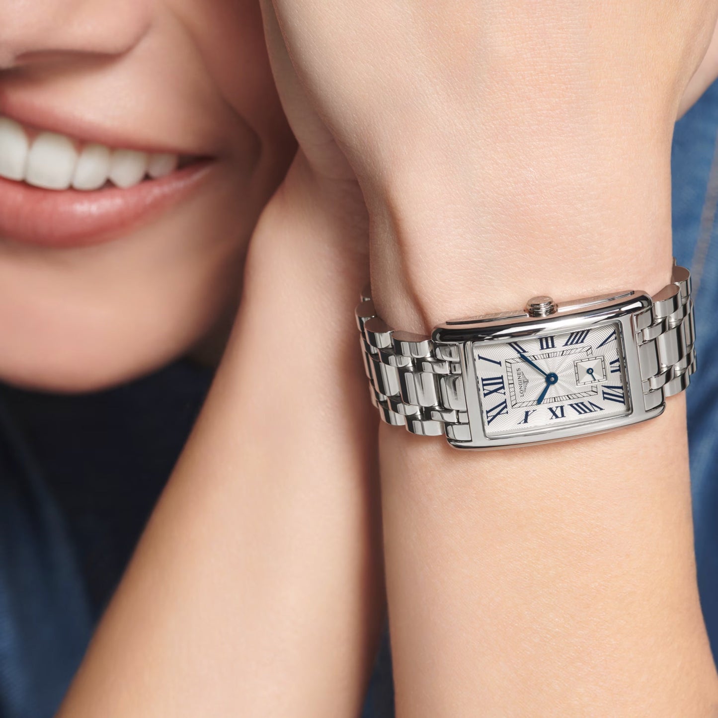 Longines Armbanduhr DolceVita 23,30x37mm silber Quarz Stahl L5.512.4.71.6