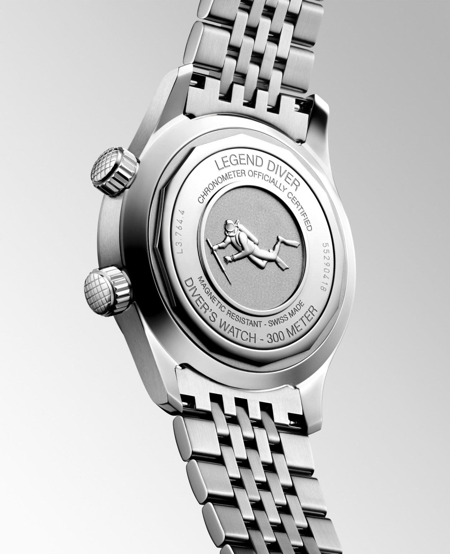Longines Uhr Legend Diver 38mm Weiß Automatik Stahl L3.764.4.99.6