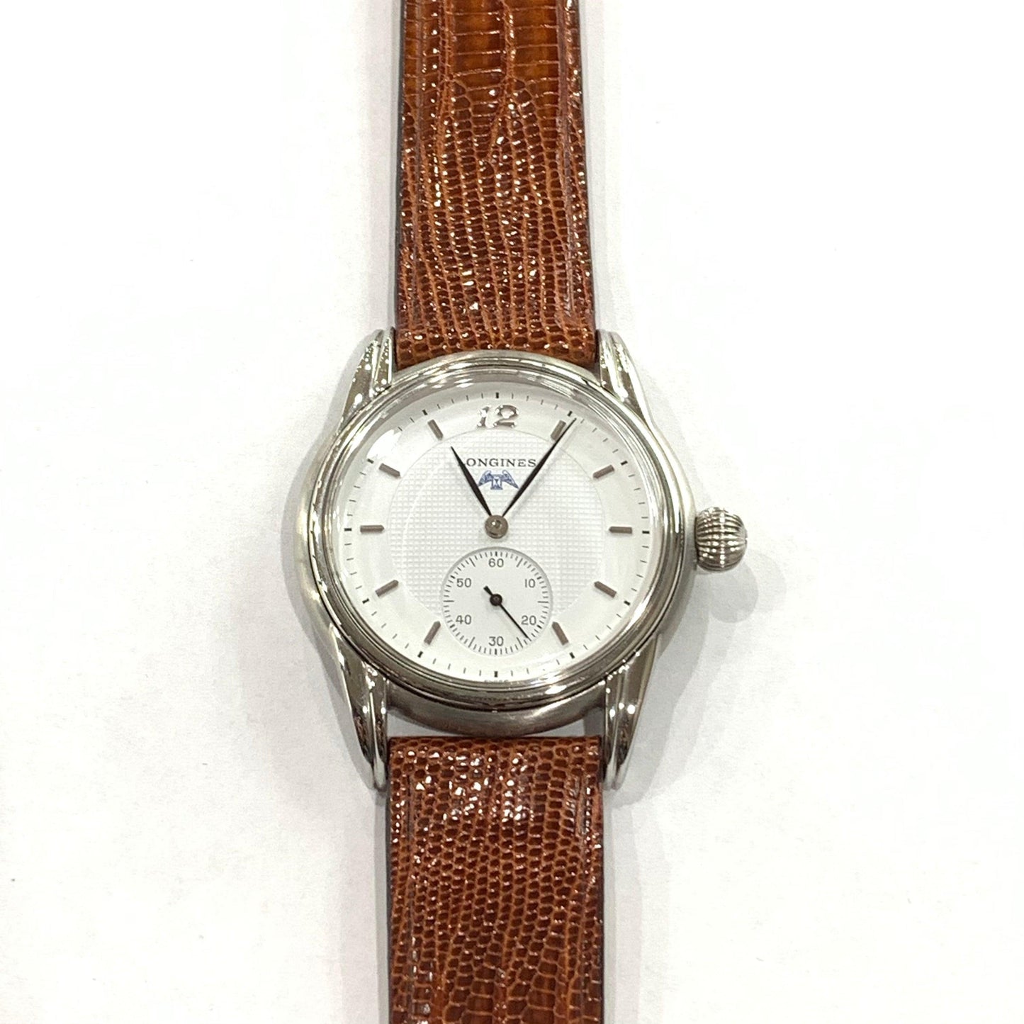 Longines Uhr 36mm weiß Handaufzug Stahl L4.695.4.26.2