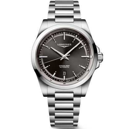 Longines Uhr Conquest 2023 41mm schwarz Stahl Automatik L3.830.4.52.6