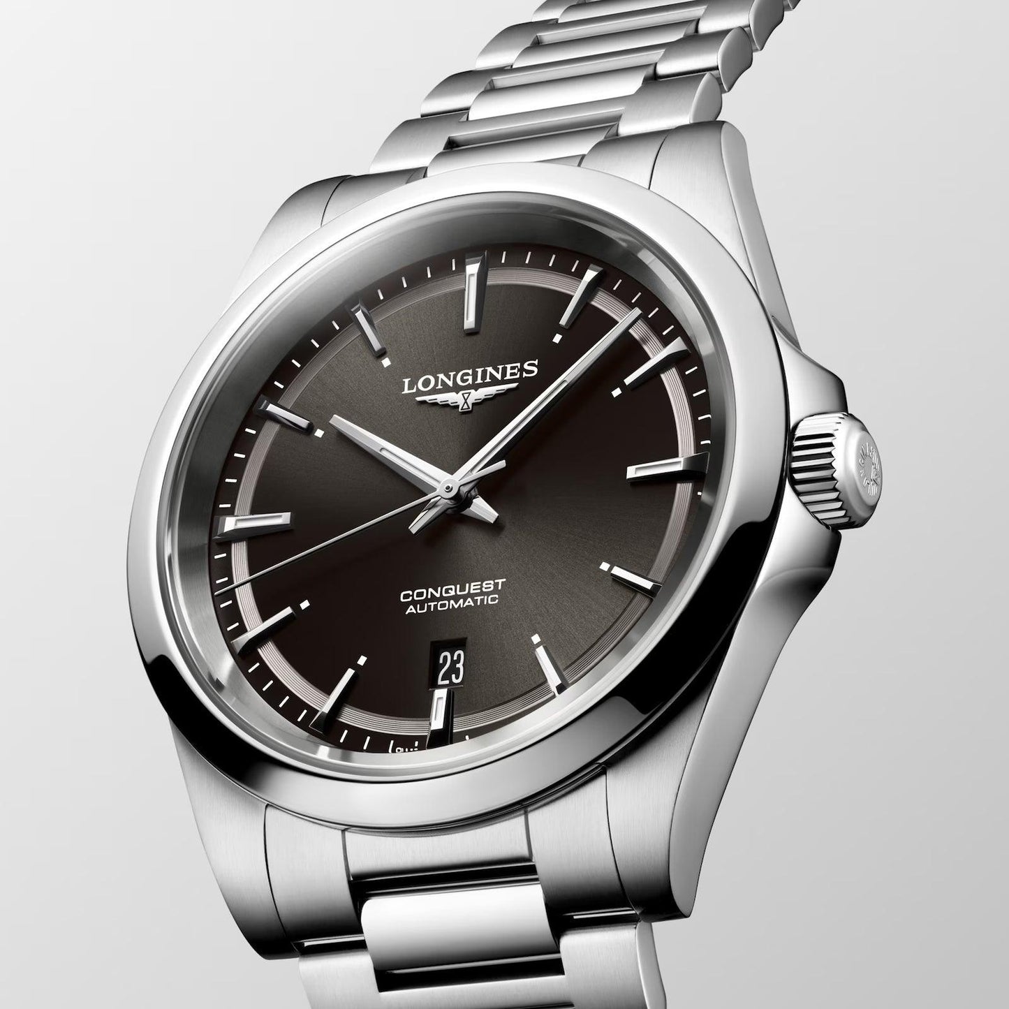 Longines Uhr Conquest 2023 41mm schwarz Stahl Automatik L3.830.4.52.6
