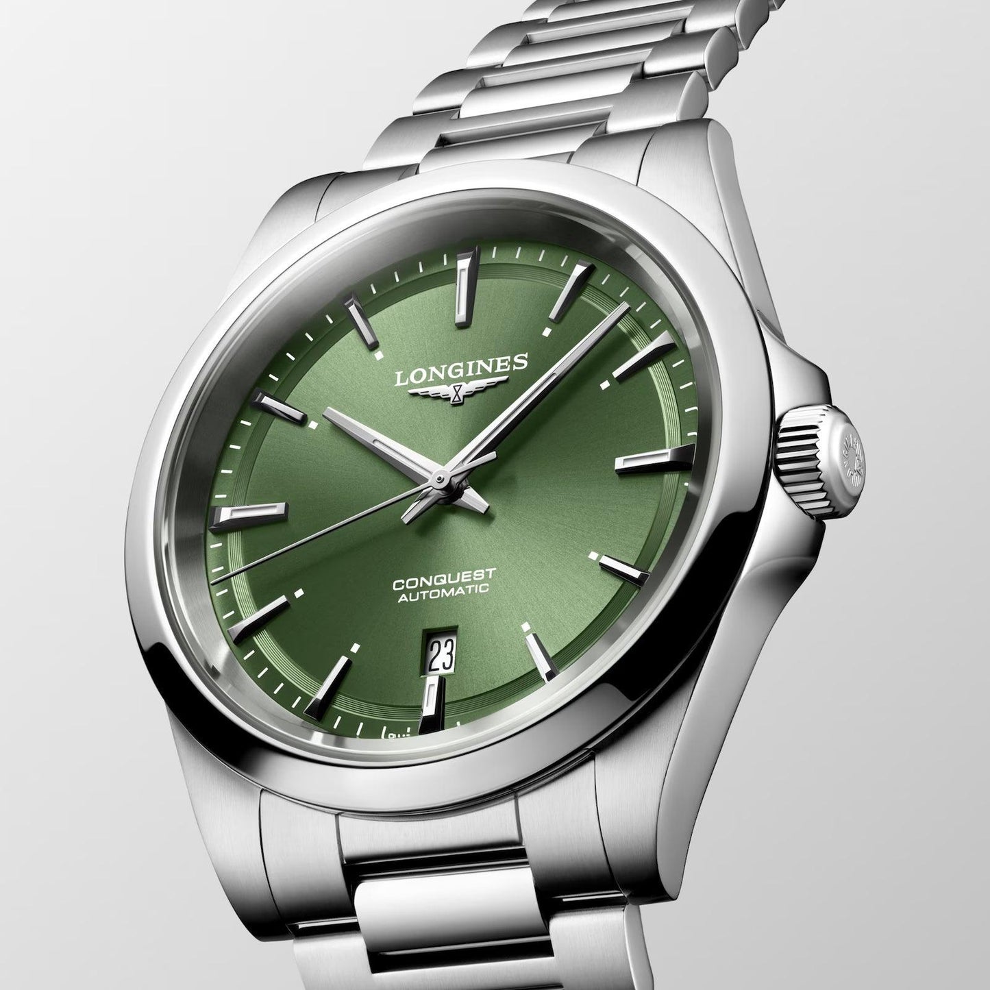 Longines Uhr Conquest 2023 41mm grün Stahl Automatik L3.830.4.02.6