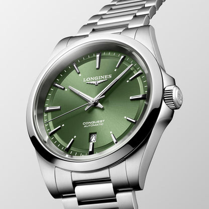 Longines Uhr Conquest 2023 41mm grün Stahl Automatik L3.830.4.02.6