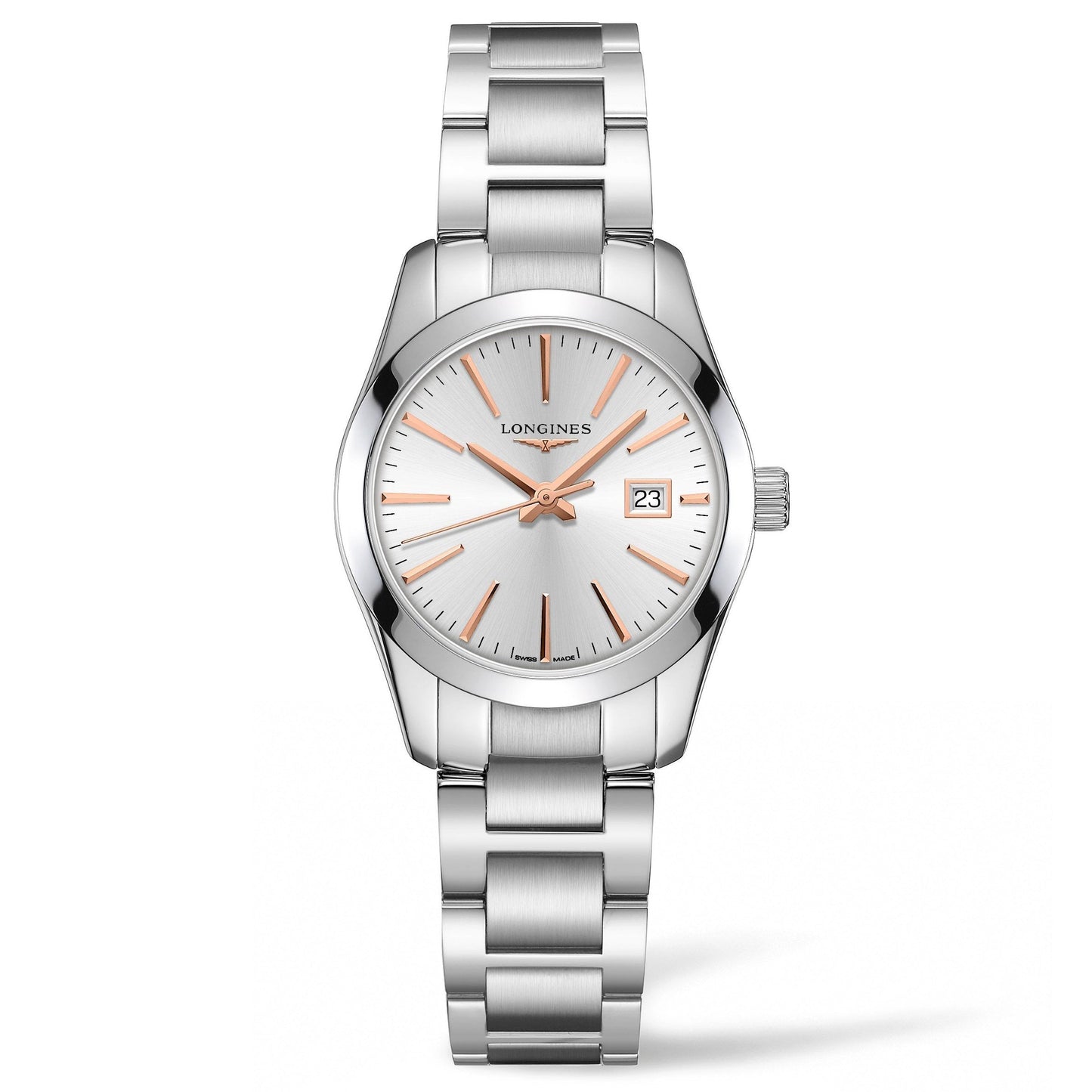 Longines Uhr Conquest Classic 29,5mm silber Stahl Quarz L2.286.4.72.6