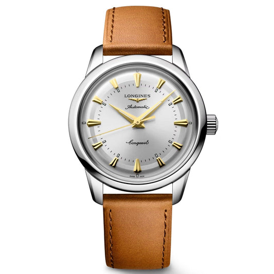 Longines Uhr Conquest Heritage 38mm silberfarben Automatik Stahl L1.649.4.72.2