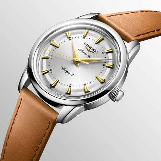 Longines Uhr Conquest Heritage 38mm silberfarben Automatik Stahl L1.649.4.72.2