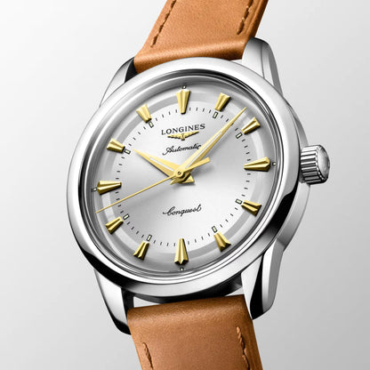 Longines Uhr Conquest Heritage 38mm silberfarben Automatik Stahl L1.649.4.72.2