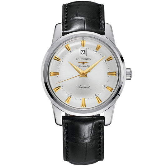 Longines Uhr Conquest Heritage 40mm Silber Automatik Stahl L1.645.4.75.4