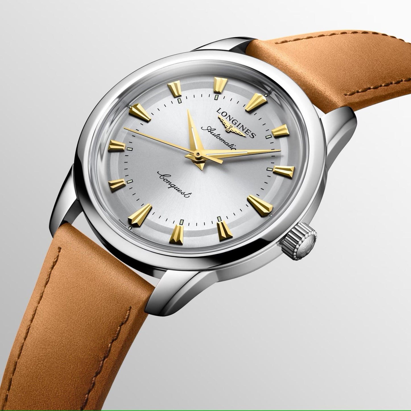 Longines Uhr Conquest Heritage 40mm silber automatisch Stahl L1.650.4.72.2