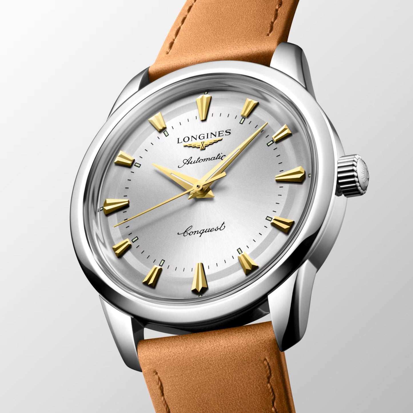 Longines Uhr Conquest Heritage 40mm silber automatisch Stahl L1.650.4.72.2