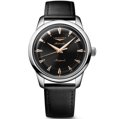 Longines Uhr Conquest Heritage 40mm schwarz Automatik Stahl L1.650.4.52.2