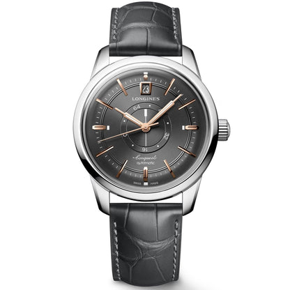 Longines Conquest Heritage Central Power Reserve 38mm anthrazitfarbenes Automatik-Stahlarmband L1.648.4.62.2 Uhr