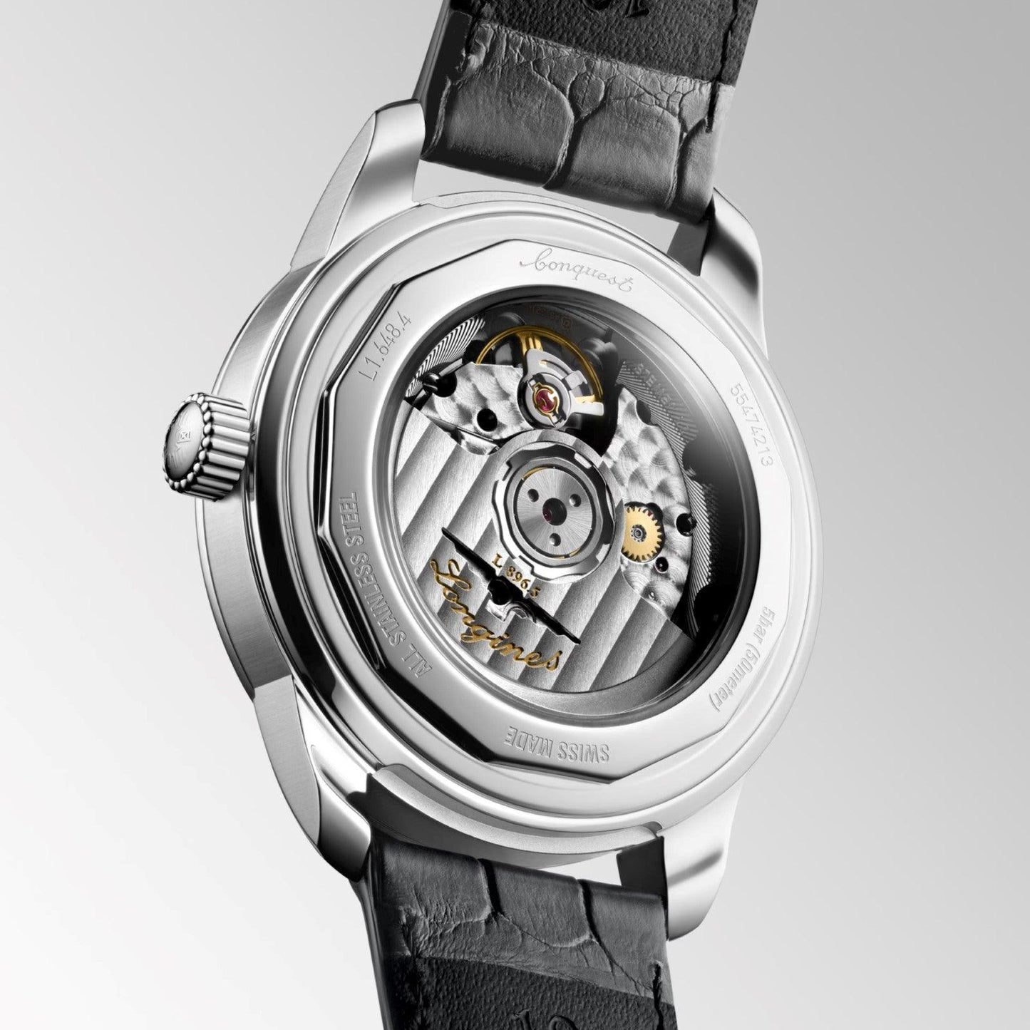 Longines Conquest Heritage Central Power Reserve 38mm anthrazitfarbenes Automatik-Stahlarmband L1.648.4.62.2 Uhr