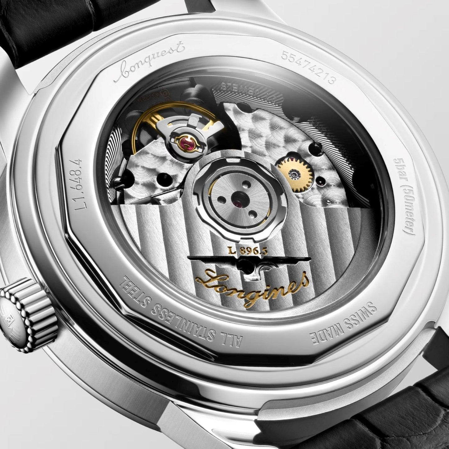 Longines Conquest Heritage Central Power Reserve 38mm anthrazitfarbenes Automatik-Stahlarmband L1.648.4.62.2 Uhr