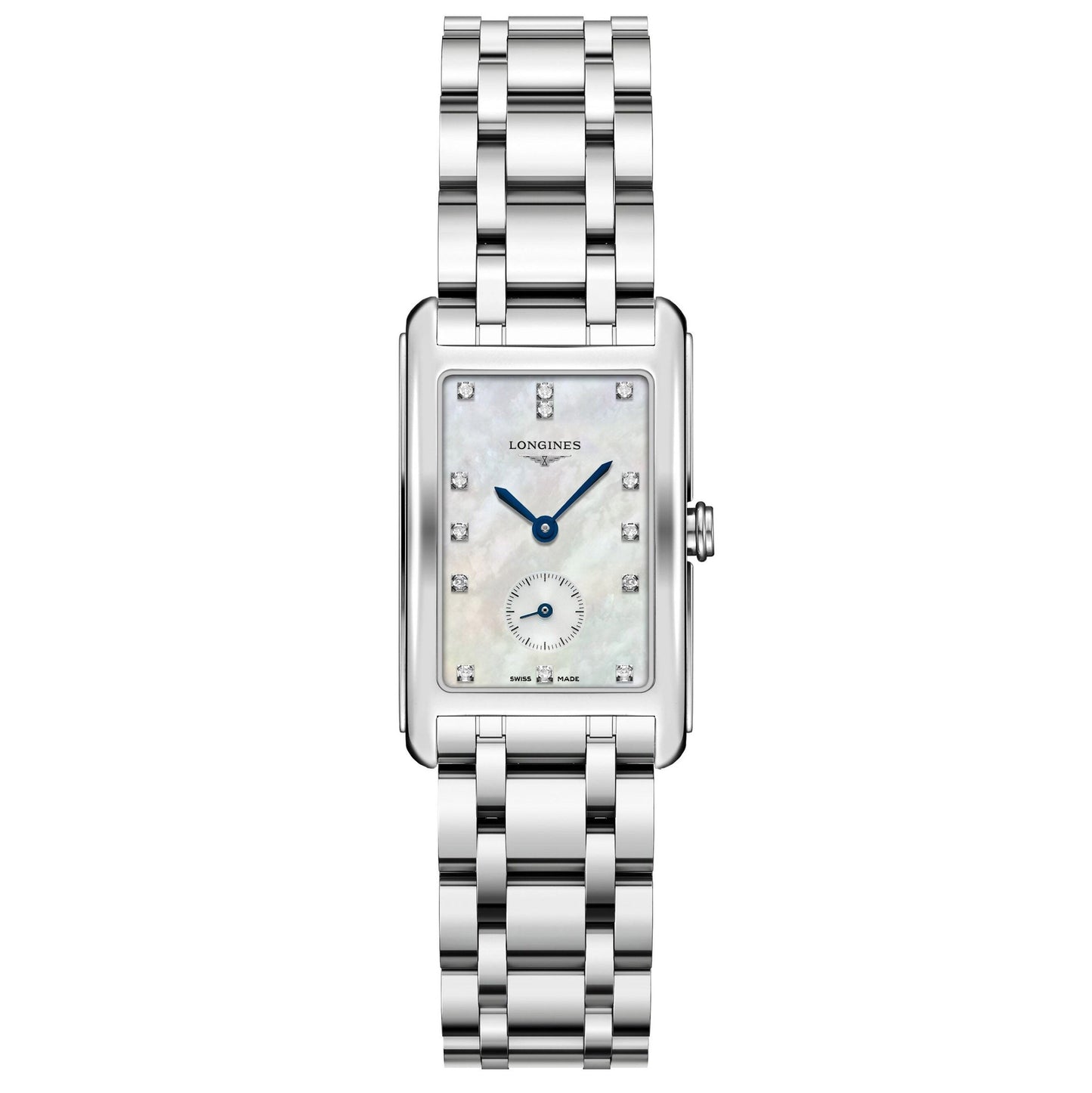Longines Uhr DolceVita 23,30x37mm Perlmutt Diamanten Stahl Quarz L5.512.4.87.6