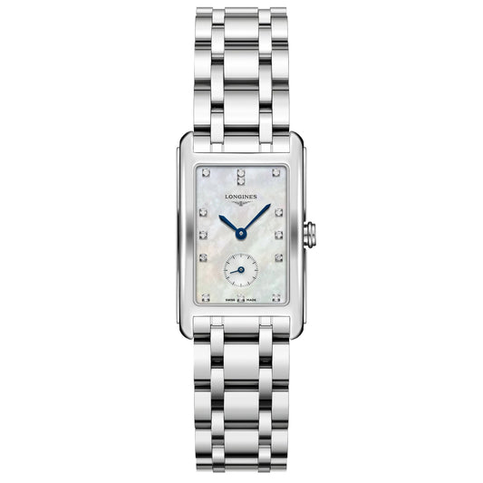 Longines Uhr DolceVita 23,30x37mm Perlmutt Diamanten Stahl Quarz L5.512.4.87.6
