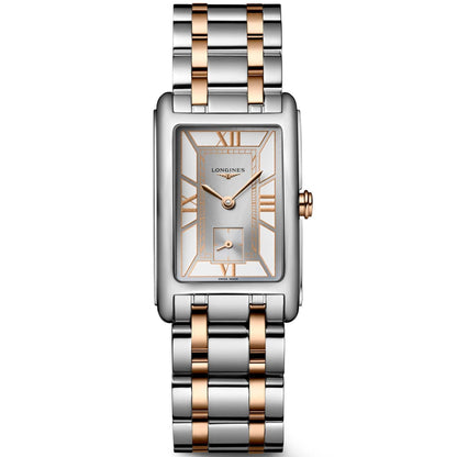Longines Armbanduhr DolceVita 23,30x37,00mm weiß Quarz Edelstahl und 18kt Roségold L5.512.5.75.7