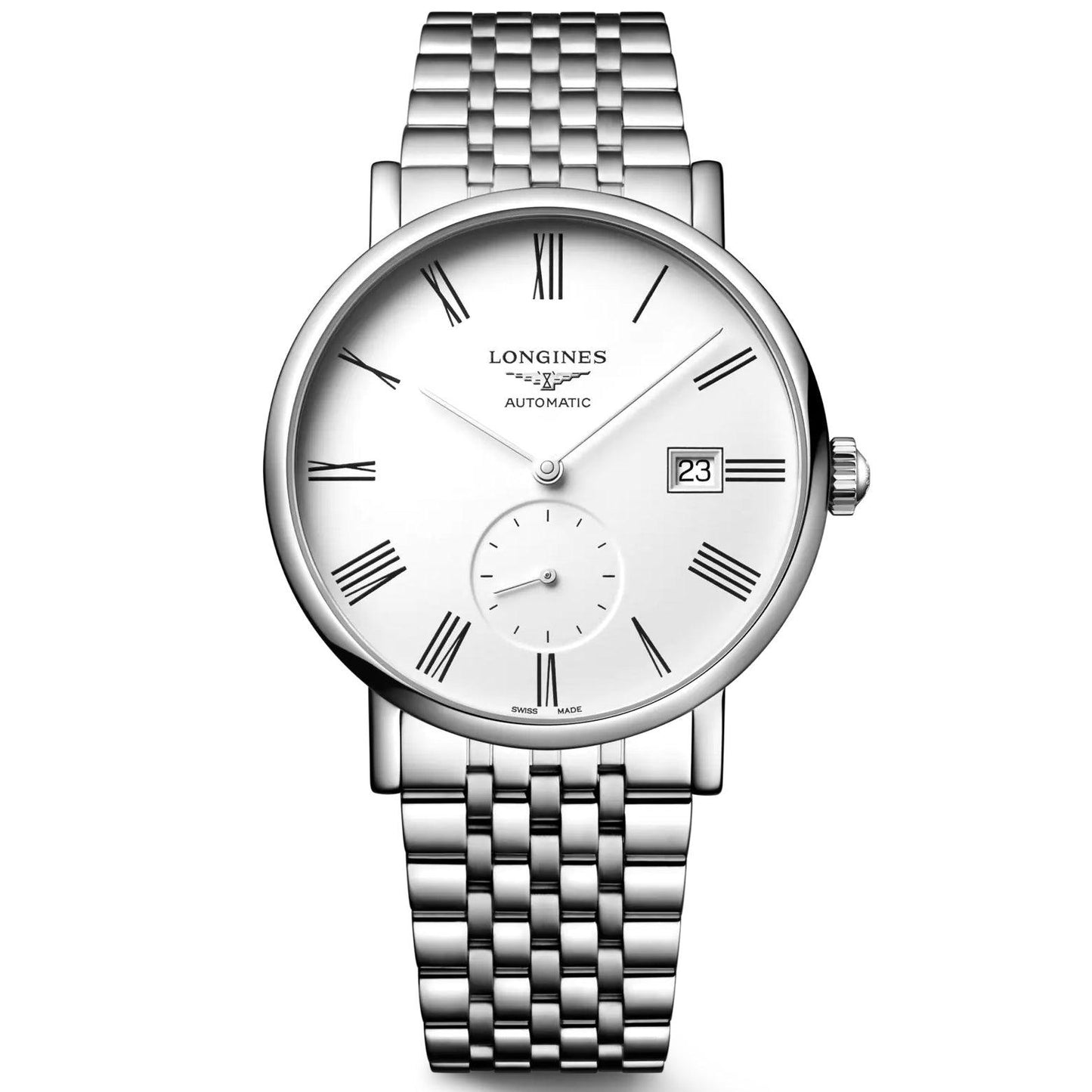 Longines Uhr Elegant Collection 39mm weiß automatisch Stahl L4.812.4.11.6