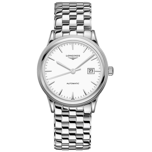 Longines Uhr Flagship 40mm weiß Stahl Herren automatisch L4.984.4.12.6