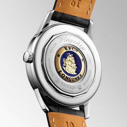 Longines Uhr Flagship Heritage 38,5mm Schwarz Automatik Stahl L4.795.4.58.0
