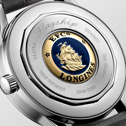 Longines Uhr Flagship Heritage Mondphase 38,5 mm Silber Automatik Stahl L4.815.4.72.2