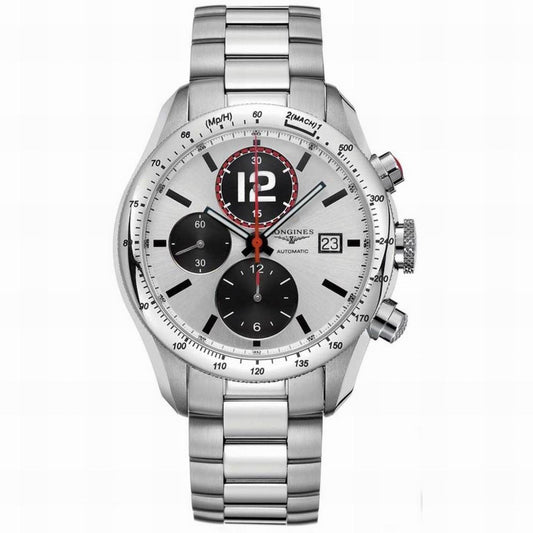 Longines Armbanduhr Grand Vitesse Chrono 42mm silberfarben Automatik Stahl L3.636.4.76.6