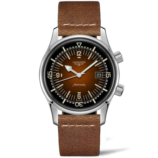 Longines Uhr Heritage Legend Diver Tropical Watch 42mm braun automatisch Stahl L3.774.4.60.2