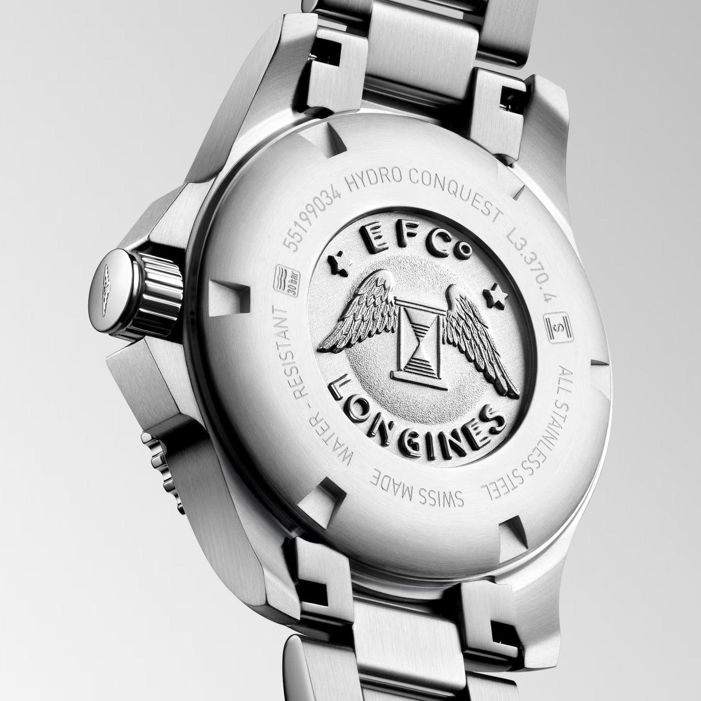 Longines Uhr Hydroconquest 32mm Perlmutt Diamanten Quarz Stahl