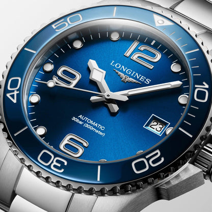 Longines Uhr HydroConquest 39mm blau Automatik Stahl L3.780.4.96.6