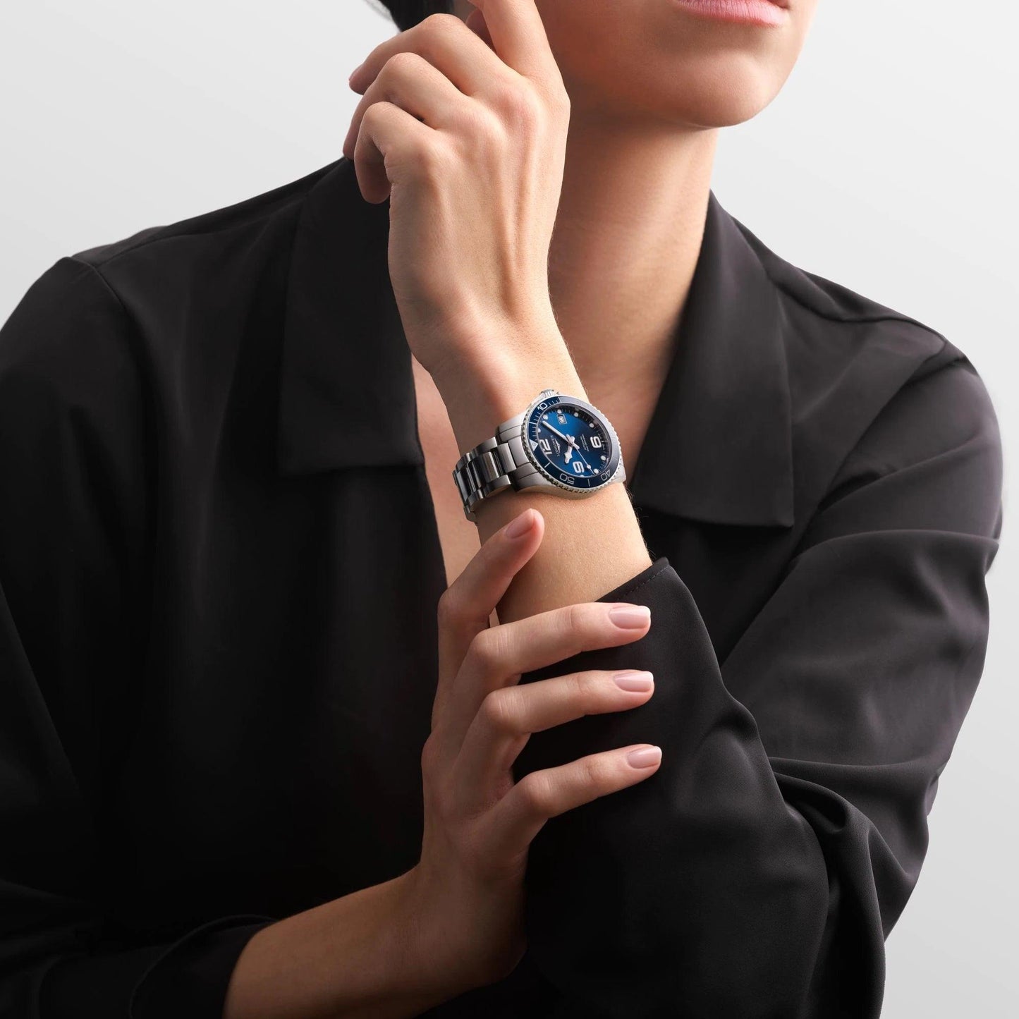 Longines Uhr HydroConquest 39mm blau Automatik Stahl L3.780.4.96.6