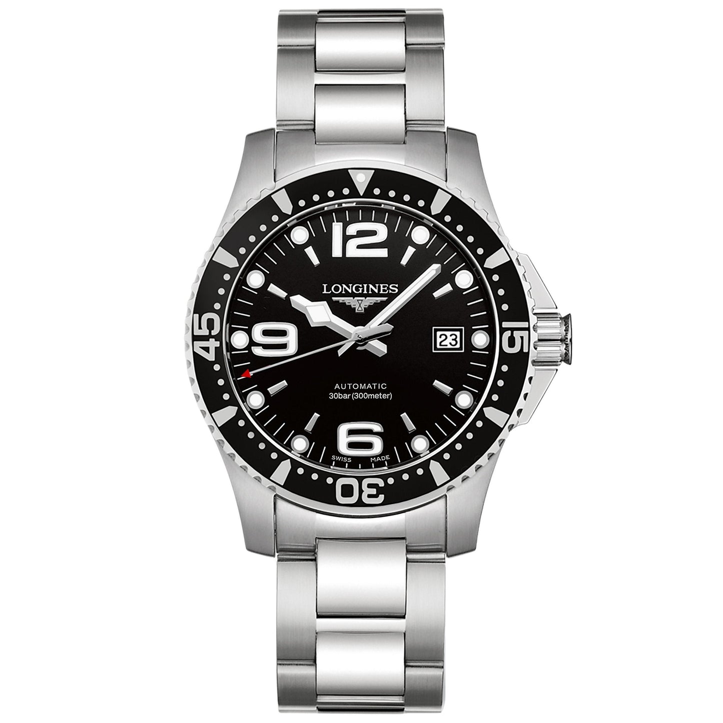 Longines Armbanduhr HydroConquest 41mm schwarz Automatik Stahl L3.742.4.56.6