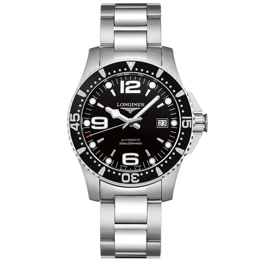 Longines Armbanduhr HydroConquest 41mm schwarz Automatik Stahl L3.742.4.56.6