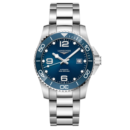 Longines Uhr HydroConquest Keramik 41mm blau Automatik Stahl L3.781.4.96.6