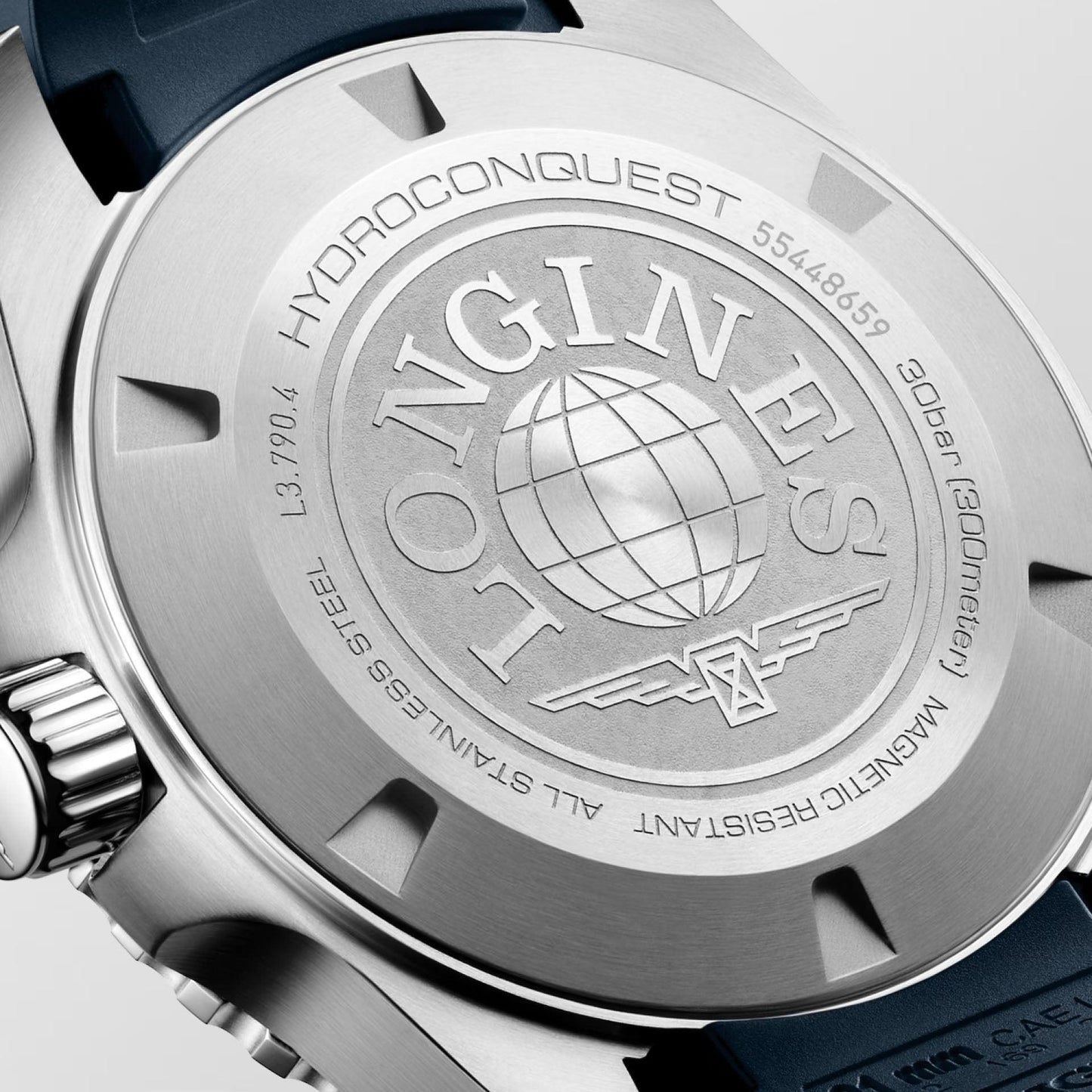 Longines Armbanduhr Hydroconquest GMT 41mm blau Automatik Stahl L3.790.4.96.9