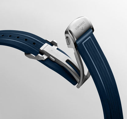 Longines Armbanduhr Hydroconquest GMT 41mm blau Automatik Stahl L3.790.4.96.9