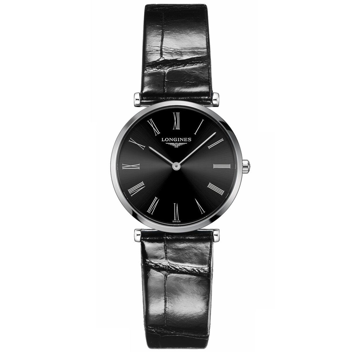 Longines Uhr La Grand Classique de Longines 29mm schwarz Stahl Damen Quarz L4.512.4.51.2