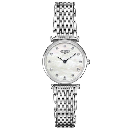 Longines Uhr La Grande Classique 24mm Perlmutt Diamanten Edelstahl Quarz L4.209.4.87.6