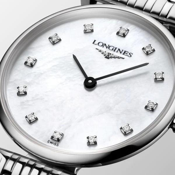 Longines Uhr La Grande Classique 24mm Perlmutt Diamanten Edelstahl Quarz L4.209.4.87.6