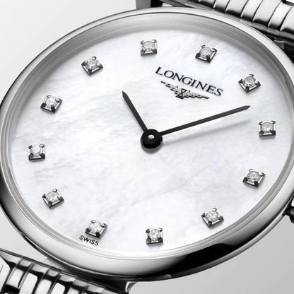 Longines Uhr La Grande Classique 24mm Perlmutt Diamanten Edelstahl Quarz L4.209.4.87.6