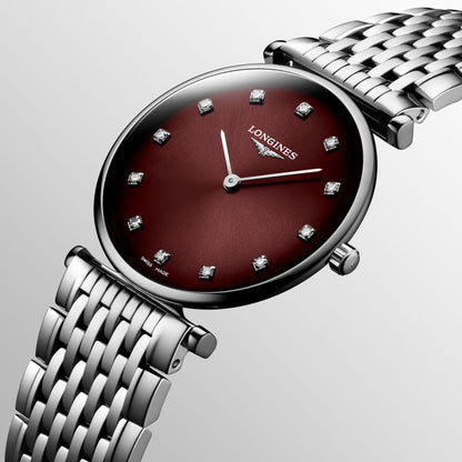 Longines Uhr La Grande Classique 29mm Bordeaux Quarz Stahl L4.512.4.91.6