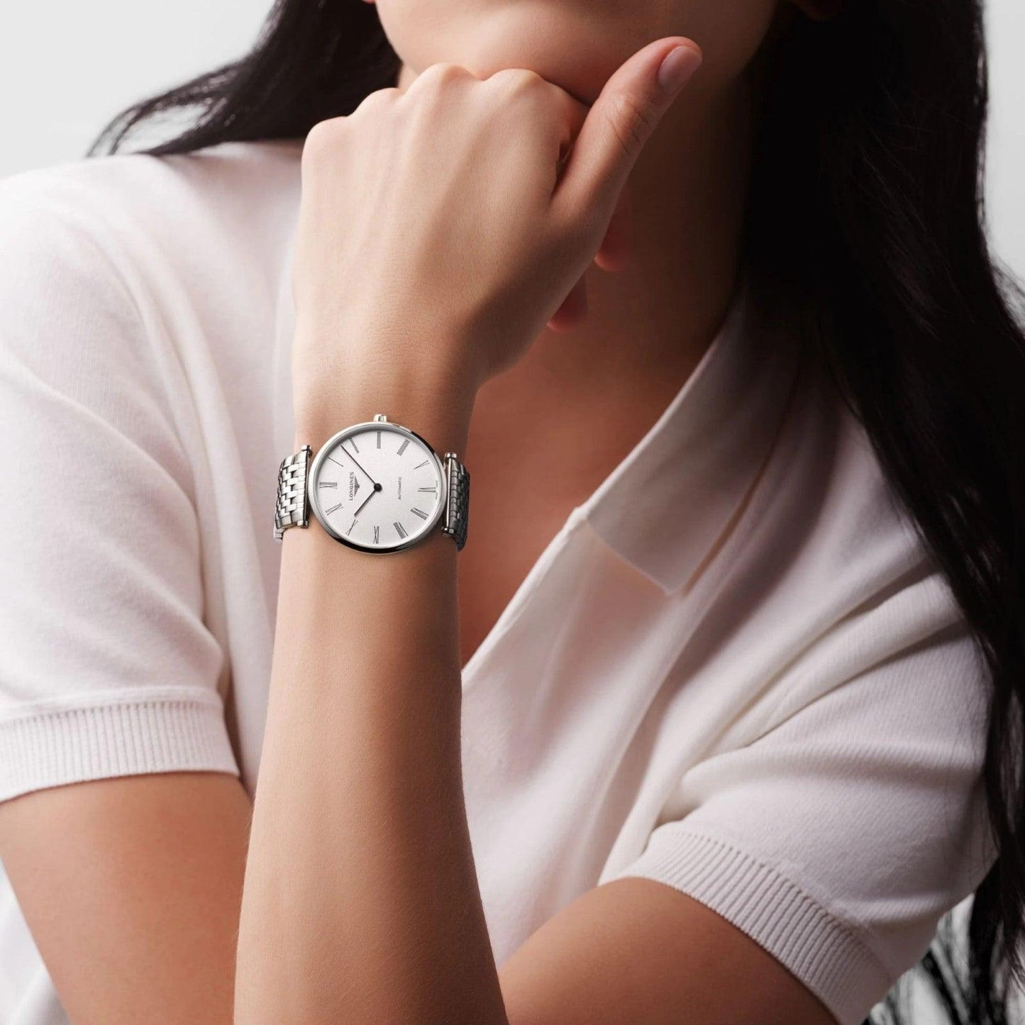 Longines Armbanduhr Le Grande Classique 38mm weiß Automatik Stahl L4.918.4.11.6