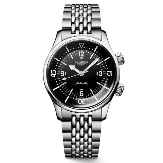 Longines Uhr Legend Diver 39mm schwarz Automatik Edelstahl L3.764.4.50.6