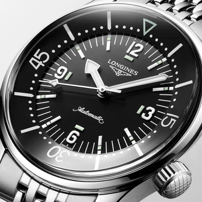 Longines Uhr Legend Diver 39mm schwarz Automatik Edelstahl L3.764.4.50.6