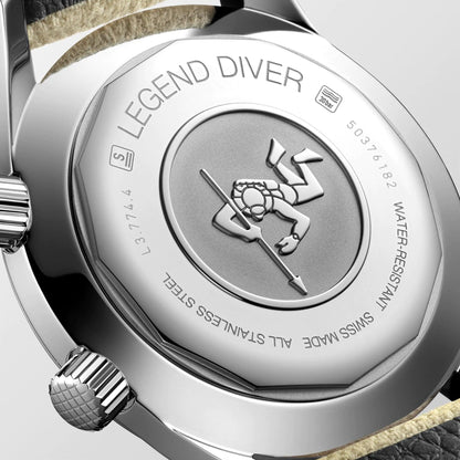 Longines Uhr Legend Diver 42mm Beige Automatik Stahl L3.774.4.30.2