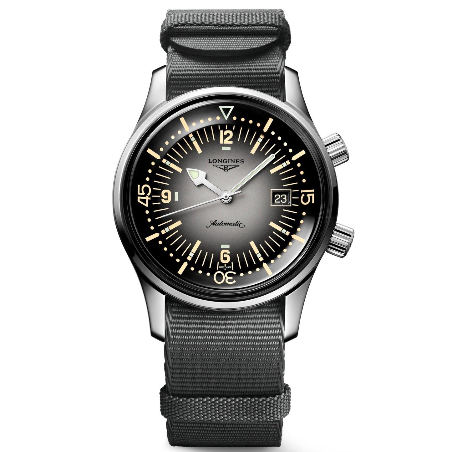 Longines Uhr Legend Diver Watch 42mm grau Automatik Edelstahl L3.774.4.70.2