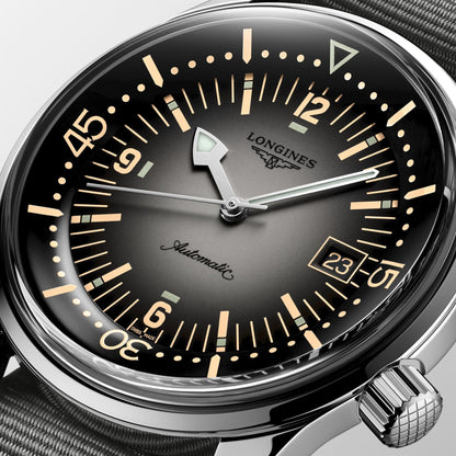 Longines Uhr Legend Diver Watch 42mm grau Automatik Edelstahl L3.774.4.70.2