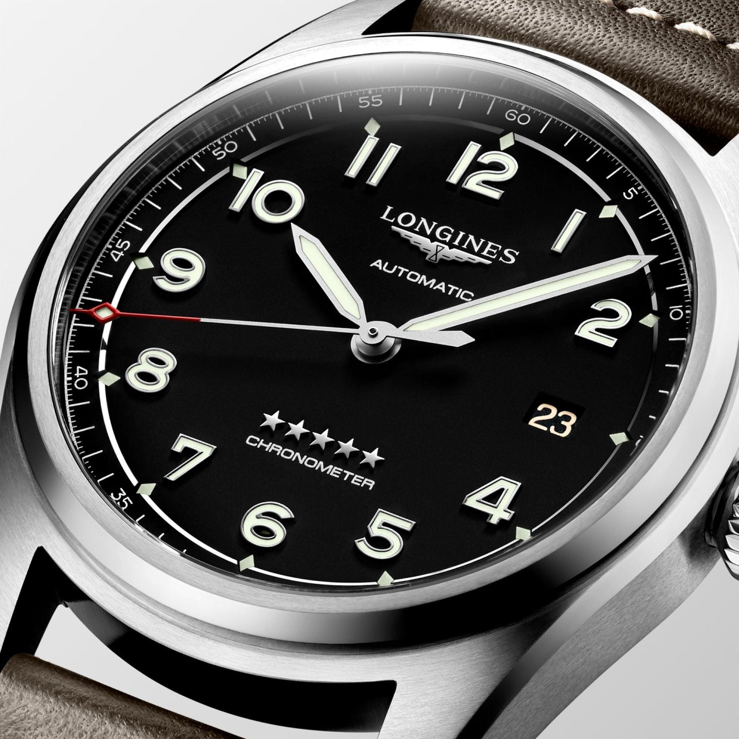 Longines Uhr Longines Spirit 40mm schwarz Automatik Stahl L3.810.4.53.0