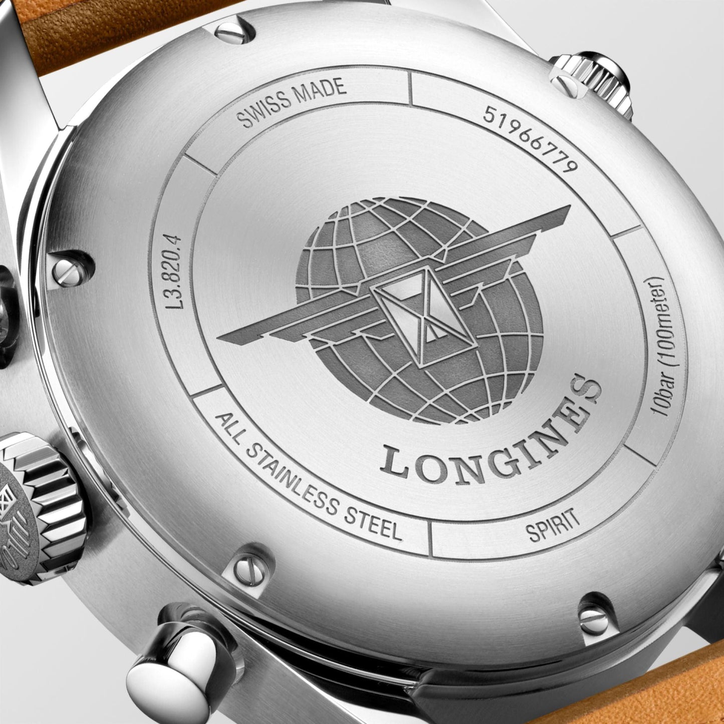 Longines Armbanduhr Longines Spirit 42mm silber automatisch Edelstahl L3.820.4.73.2