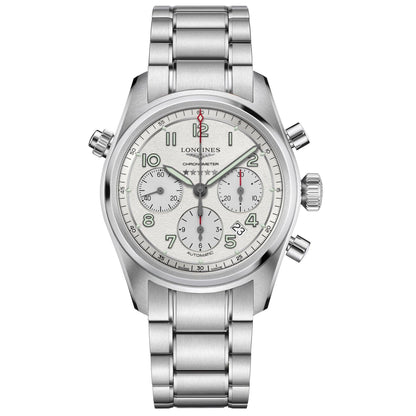 Longines Uhr Longines Spirit 42mm Silber Automatik Stahl L3.820.4.73.6
